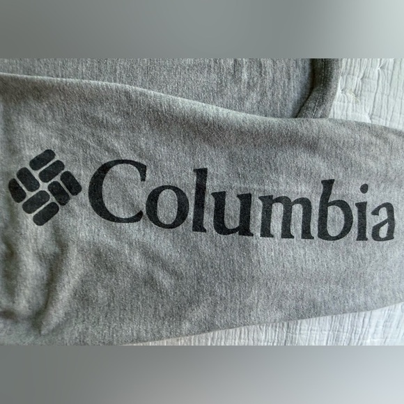 Columbia Men’s Gray Long Sleeve Logo Shirt Large Cotton Blend Stretch - Picture 7 of 9
